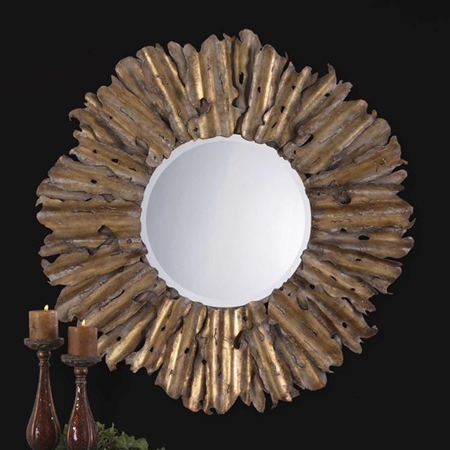 Uttermost® Hemani Antique Gold Leaf Mirror-1