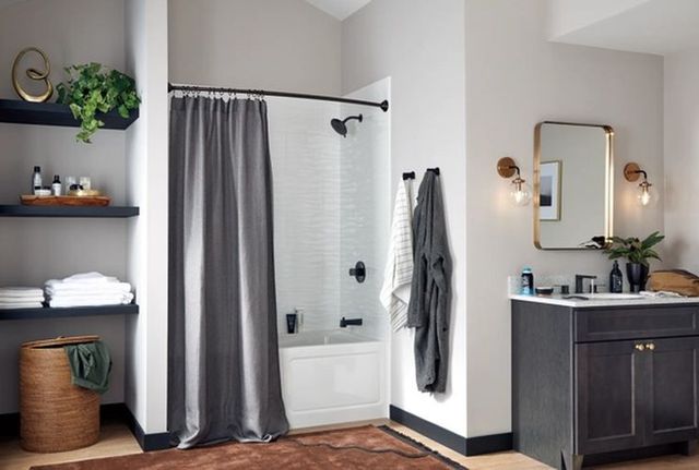 Peerless Xander® Matte Black Tub and Shower Trim Kit-2
