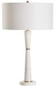 Wildwood Lamps Guinevere Natural White Table Lamp with Antique Brass Accent-0