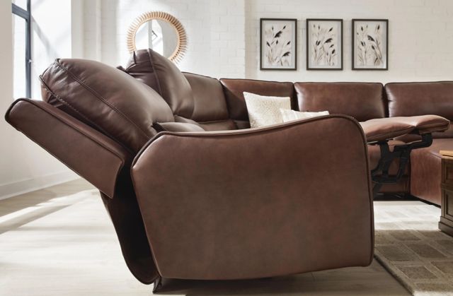 Signature Design by Ashley® Silverbrooke 7-Piece Canyon Power Reclining Right-Arm Facing Sectional with Chaise and Storage Consoles-1