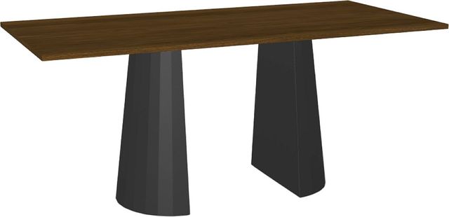 Amisco Customizable Gemma 84" Rectangular Pub Table with 1" Walnut Veneer Top-0