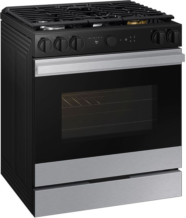 Samsung Bespoke 30" Stainless Steel Slide In Gas Range-2