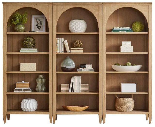 Martin Furniture Laurel 3-Piece Light Brown Open Bookcase-0