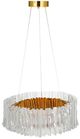 A & B Home Clear/Gold Rippled Pleated Chandelier-2