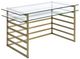 ACME Furniture Shona Glass Top Writing Desk with Antique Gold Base-0