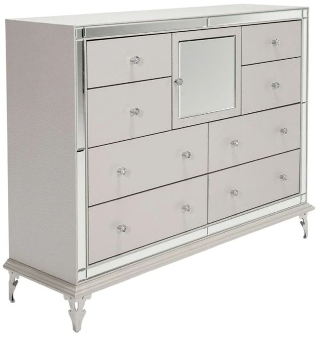 Michael Amini®  Hollywood Loft Frost Upholstered Dresser-0