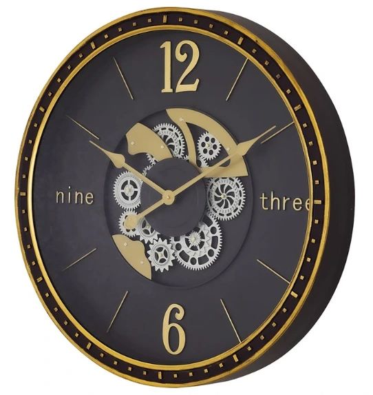 YHD Matte Gray Gear Clock-2