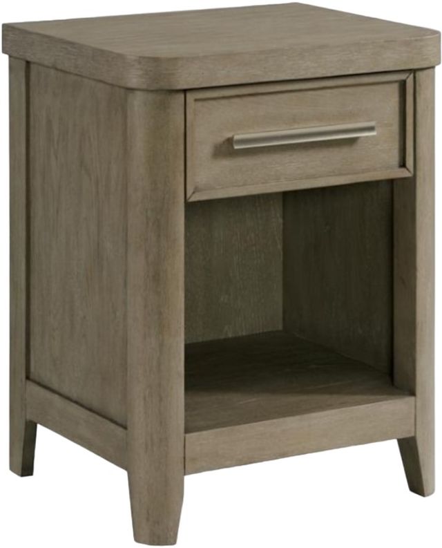 Riverside Furniture Pasadena Casual Taupe 1-Drawer Nightstand-0