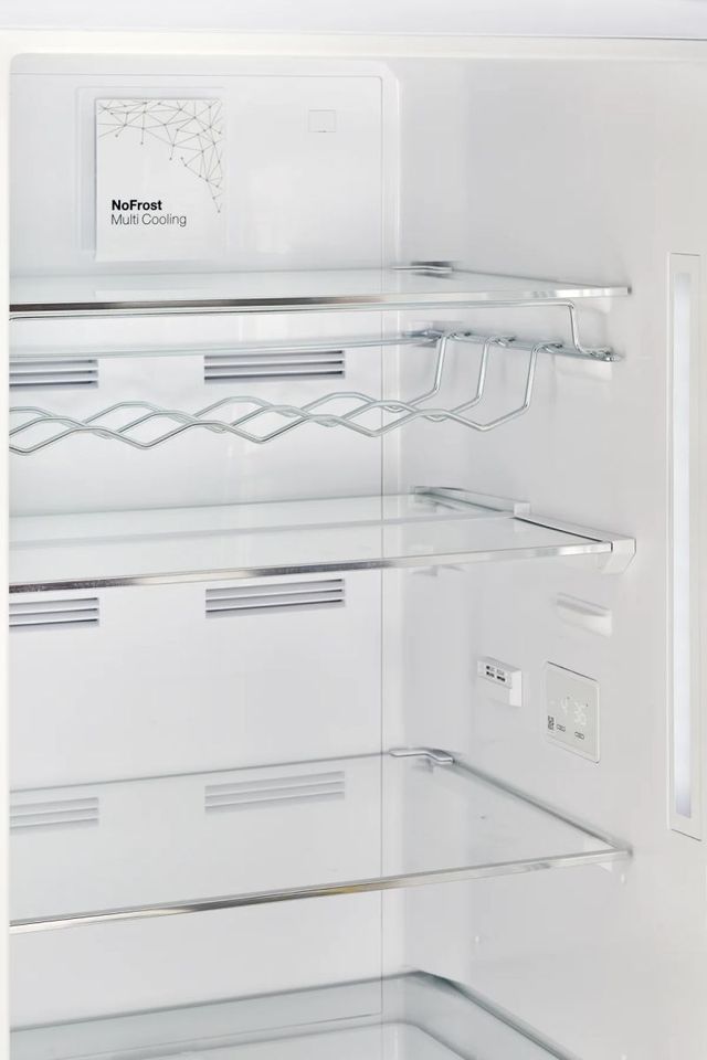 Unique® Appliances Classic Retro 24" 11.7 Cu. Ft. Marshmallow White Counter Depth Bottom Freezer Refrigerator-2