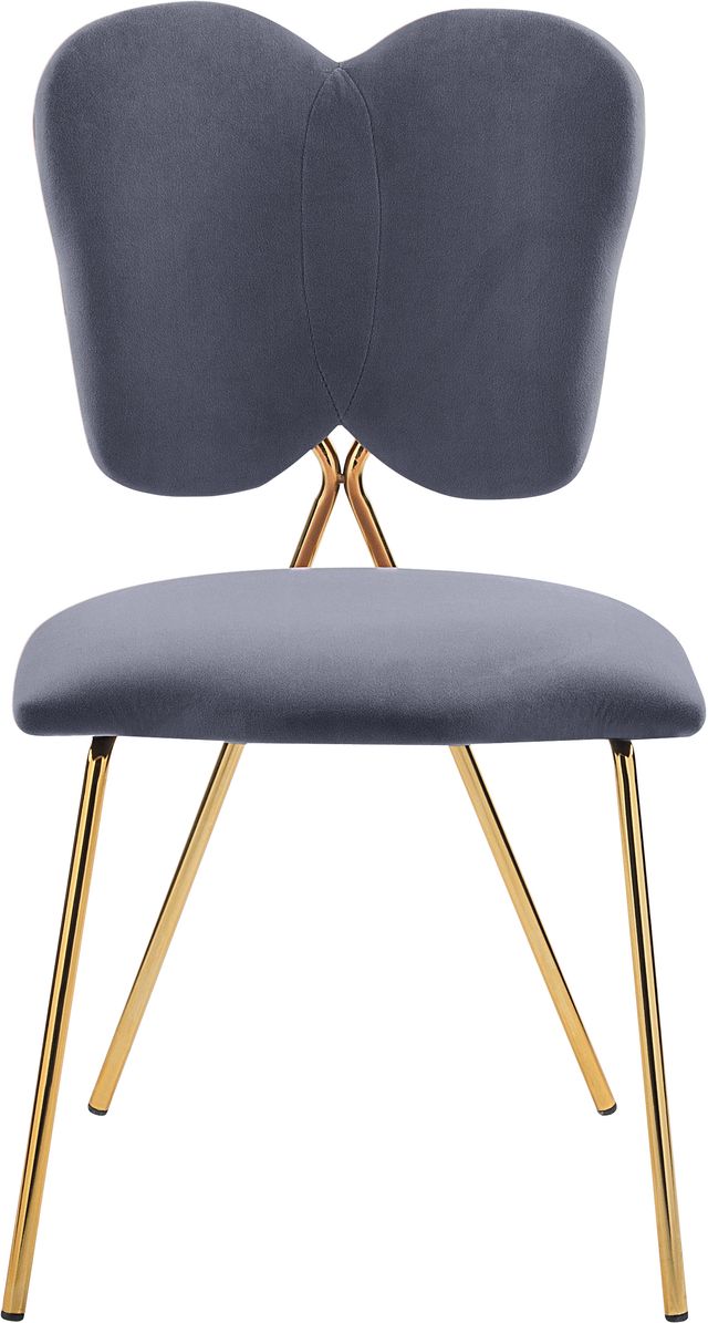 Meridian Furniture Angel Gray Velvet Dining Chair-1