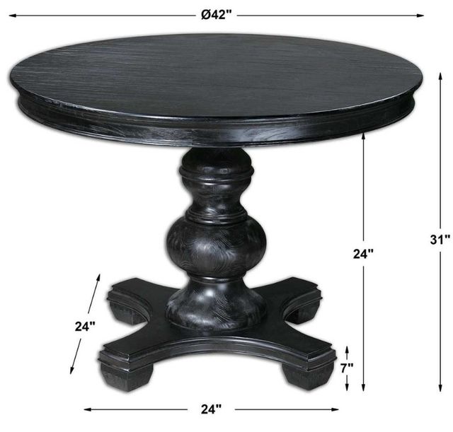 Uttermost® Brynmore Satin Black Dining Table-2