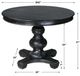 Uttermost® Brynmore Satin Black Dining Table-2