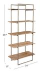 Bassett Mirror Adrienne Antique Brass/Brown Etagere-3