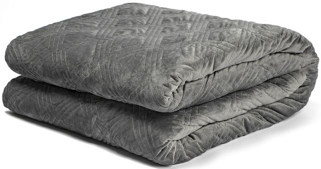 Hush Classic Grey King 30-Pound Weighted Blanket with Duvet Cover-0