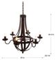 A & B Home Antique Black Metal Chandelier-1