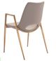 Zuo® Modern Desi Beige/Gold Dining Arm Chair-4