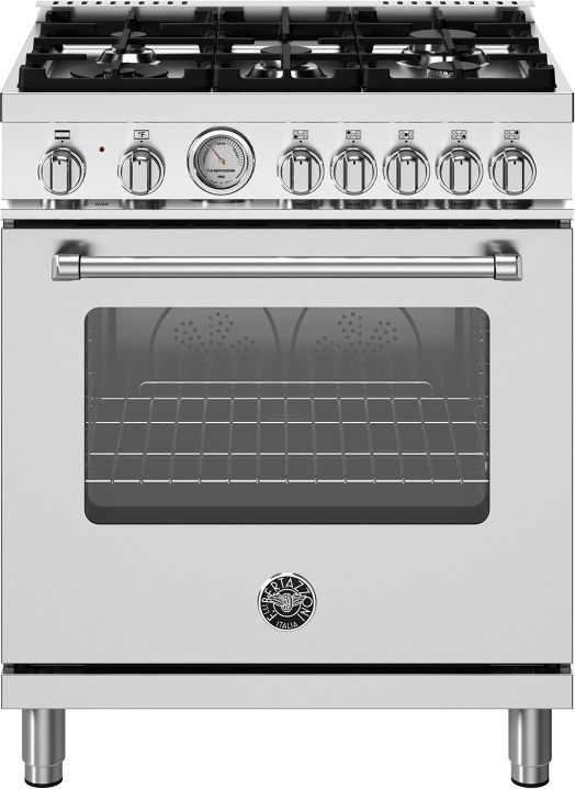 Bertazzoni Master Series 30" Stainless Steel Freestanding Dual Fuel Range