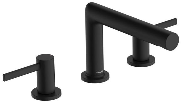 Hansgrohe Zesis S Matte Black Widespread Faucet 3.9" with Pop-Up Drain-0