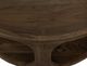 International Furniture Direct Balam Stained Brown Round End Table-2