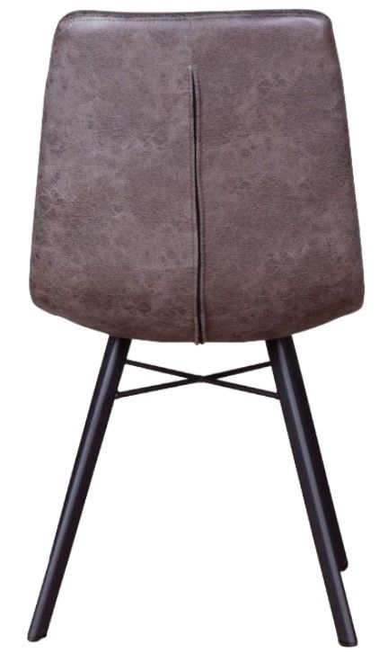 Home Trends & Design Sam Charcoal/Matte Black Dining Side Chair-3