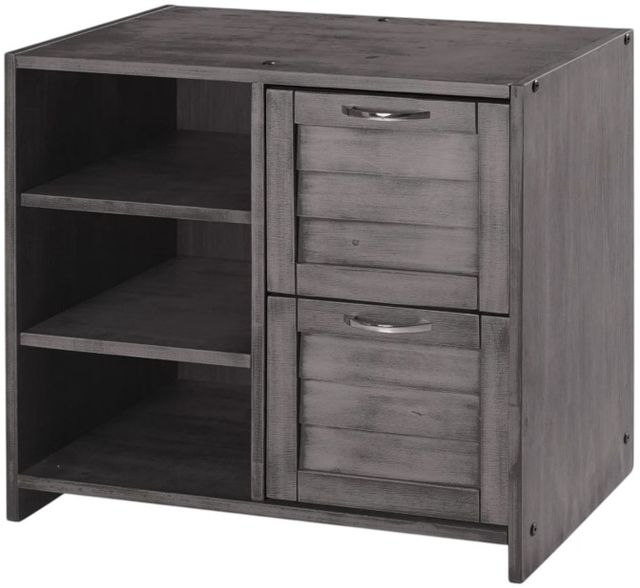 Donco Kids Louver Antique Gray Youth 2-Drawer Chest-2