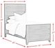 Elements International Tobias White Twin Panel Bed with LED-2