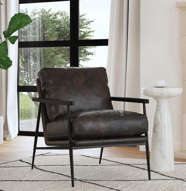 Classic Home Christopher Jet Black Accent Chair-1