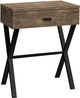 Monarch Specialties Inc. Brown 24"H Reclaimed Wood Accent Table with Black Metal Base-0