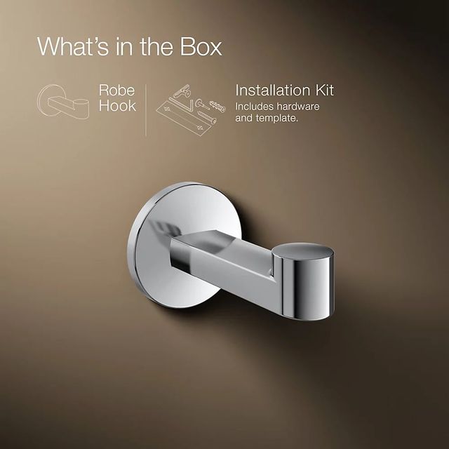 KOHLER® Components® Polished Chrome Robe Hook-3
