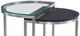 Bassett Mirror Hensley Black/Glass Top Nesting Table with Satin Nickel Base-2