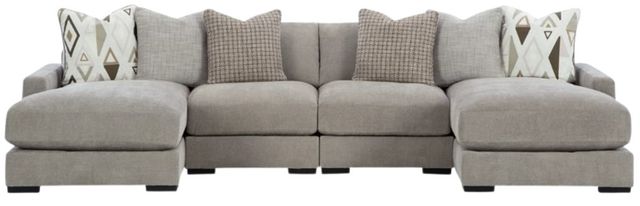 Benchcraft® Aslan Court 4-Piece Pebble U-Shape Sectional-1