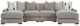 Benchcraft® Aslan Court 4-Piece Pebble U-Shape Sectional-1