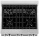 ZLINE 30" Stainless Steel Pro Style Dual Fuel Range with White Matte Door-2