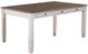 Mazin Furniture Nesbitt Antique White Dining Table with Oak Top -0
