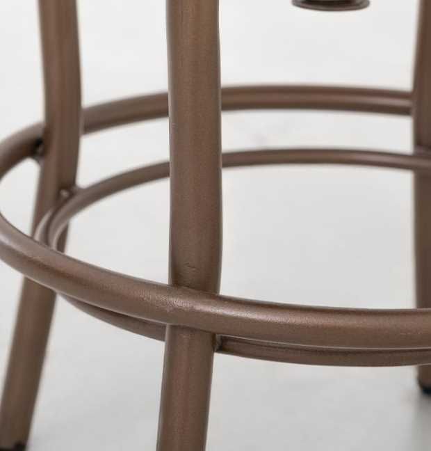 International Furniture Direct Altea Gunmetal/Matte Dark Brown Upholstered Adjustable Barstool-4