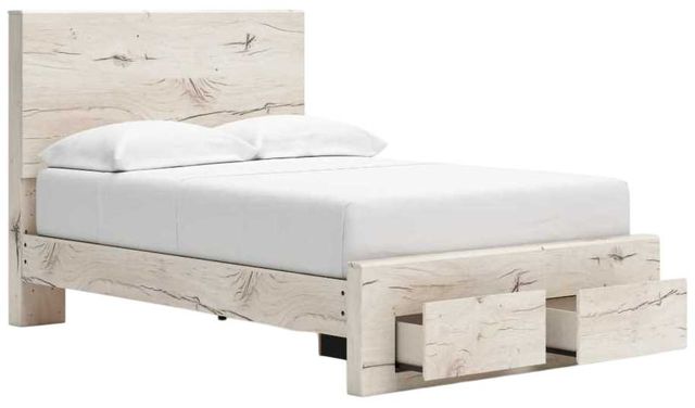 Benchcraft® Lawroy Light Natural Youth Full Storage Panel Bed-2