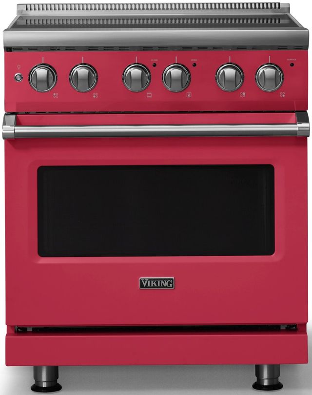 Viking® 5 Series 30" Valentine Pro Style Electric Range with Polished Chrome Trim-0