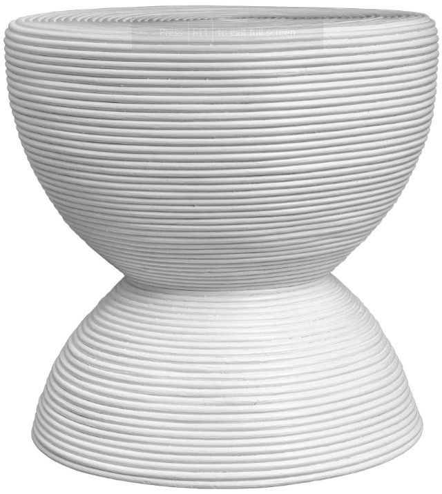 Uttermost® Bongo Satin White Side Table-2