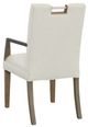 Fairfield® Customizable Entree Dining Nickel Metal Pull Short Button Back Arm Chair-3