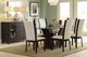 Mazin Furniture Daisy Glass Top Dining Table with Espresso Base -3