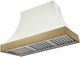 AGA Cascade 48" White Wall Mounted Range Hood  with Antique Brass Trim-0