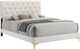 Coaster® Kendall White California King Upholstered Panel Bed-0