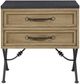 Bernards Tarrington Black/Cashew 2-Drawer Nightstand-2