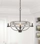 Cal® Lighting & Accessories Brig Iron/Natural Chandelier-2