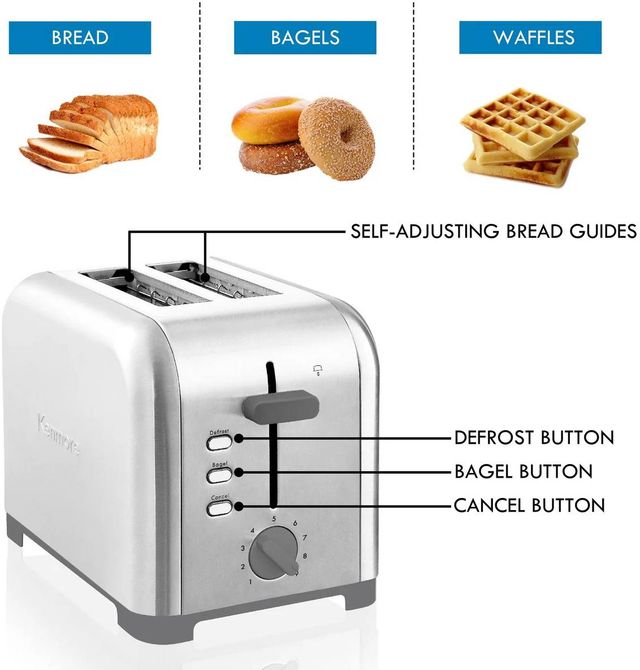 Kenmore® 2 Slice Stainless Steel Toaster-4