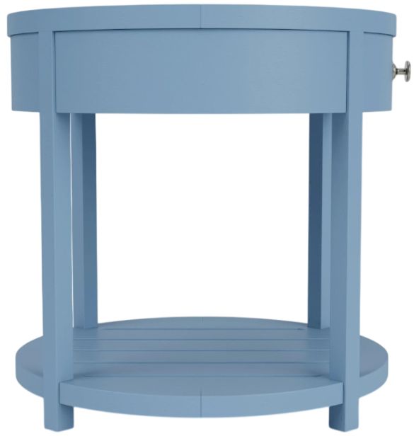 Riverside Furniture Rosalie Cabana Blue Round End Table-3