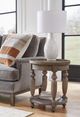 Null Furniture Aria Gray Wash Round End Table-1