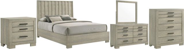 Coaster® Channing 5-Piece Rough Sawn Grey Oak Panel Bedroom Set-0