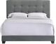 Intercon Addyson Gunmetal Queen Upholstered Panel Bed-2