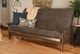 Kodiak Furniture Tucson Suede Gray/Rustic Walnut Queen Futon with Mattress-3